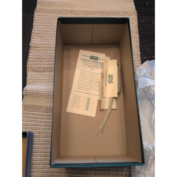 SAS 'Bout Time Leather Walking Shoes Moc Toe Bone 1520-002 USA Mens Sz 11M NWB - Picture 6 of 15